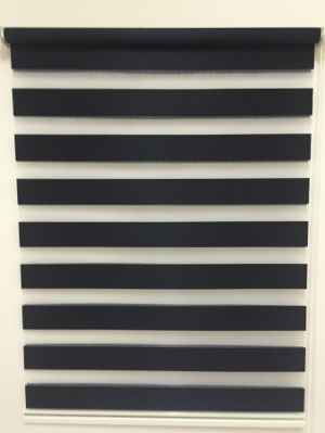 Düz Siyah Bambu Zebra Perde Kampanya Ürün- Siyah