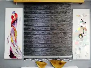 Oturma Odası - Bambu Zebra 2021 Sezonu Siyah-gri Kırçıllı A Kalite Bambu Zebra Perde- Siyah