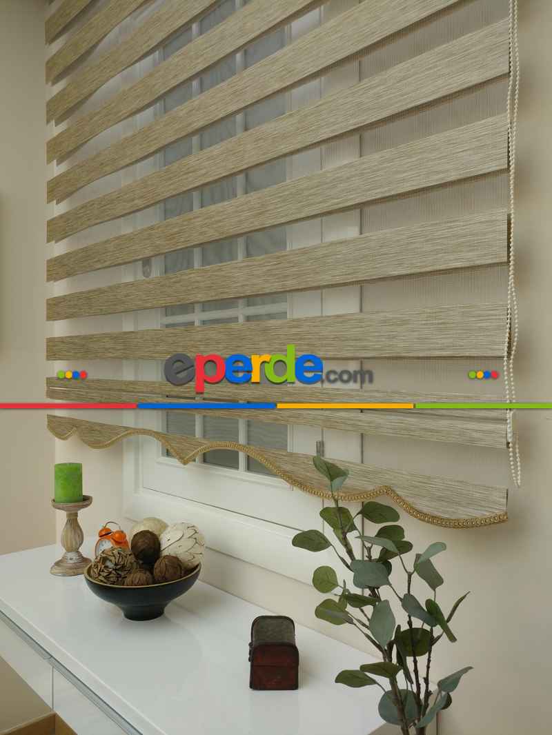 Oturma Odası - Zebra Perde -bambu Düz Zebra Perde- Açık Vizon