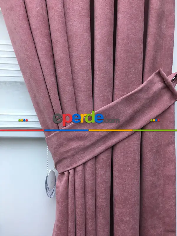 Pembe Düz Fon Perde (280 Eninde)- Pembe