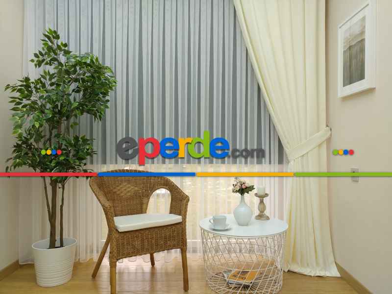 Soft Krem Fon Perde Geniş En (285)- Krem
