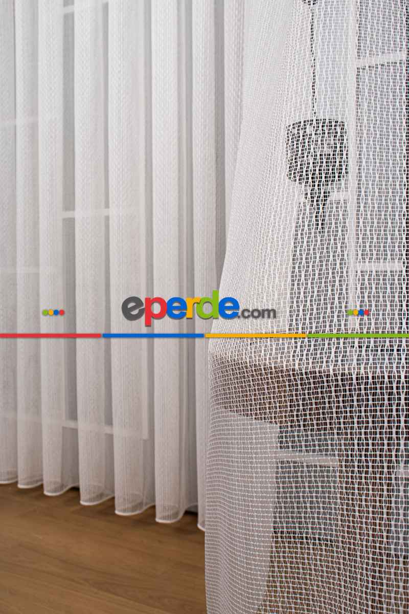 Salon - Misafir Odası - 1.kalite Örme Tül Perde - Kurşunlu Tül