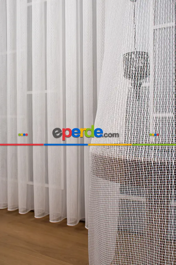 Salon - Misafir Odası - 1.kalite Örme Tül Perde - Kurşunlu Tül