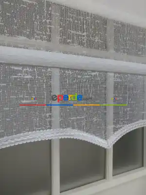 Çiftli Sistem Tül Ve Stor Perde Bdz ( 819 )- Beyaz