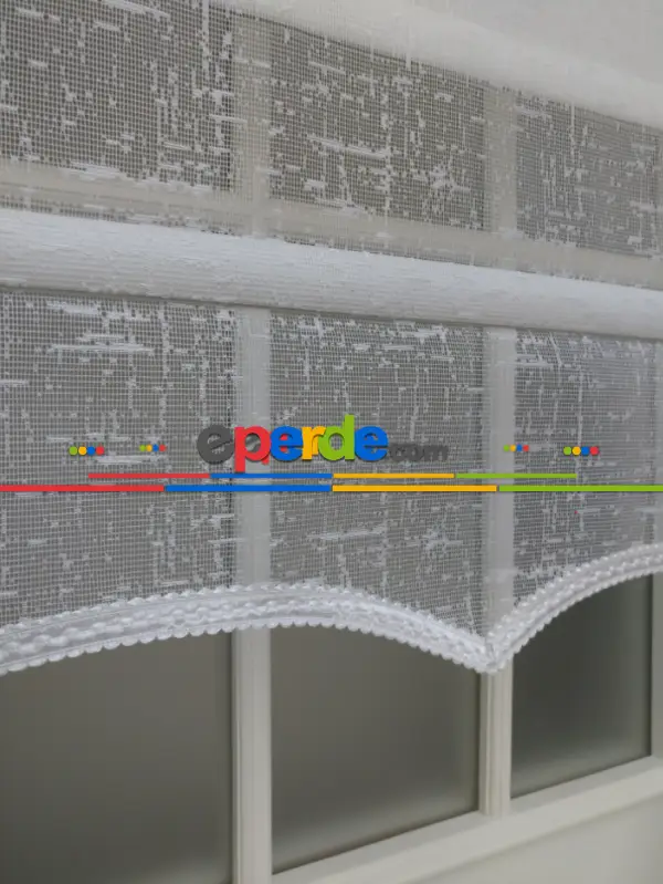 Çiftli Sistem Tül Ve Stor Perde Bdz ( 819 )- Beyaz