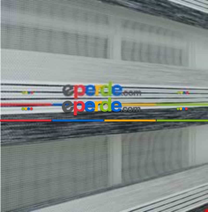 Elit Siyah Çizgili Bambu Perde