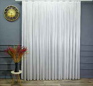 600 Kar Eteği Kurşunlu Çizgili Tül Perde