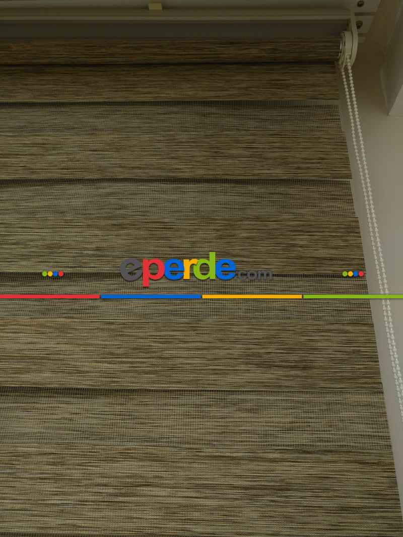 Yatak Odası - Zebra Perde -bambu Zebra (eco Serisi )- Kahve Açık