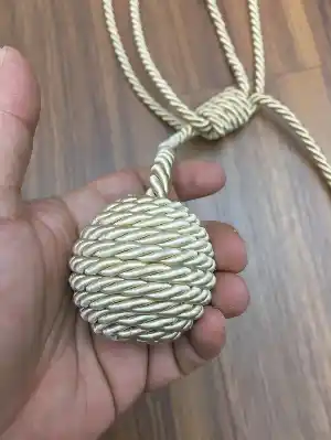 Perde Fon Bağı - Braçol - Krem Rengi - - Krem