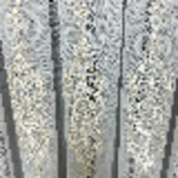 Brillant Ayna Desen Gold İşlemeli Tül Perde