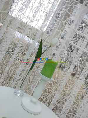 Fırsat Ürünü!! Hazır Ölçülü Spor Desen Fransız Dantel Modern Desenli Tül Perde