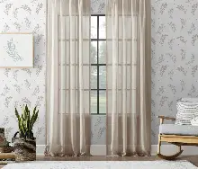 Pilesiz Bej Natural Keten Tül Düz Dikiş 200cm X 270cm 