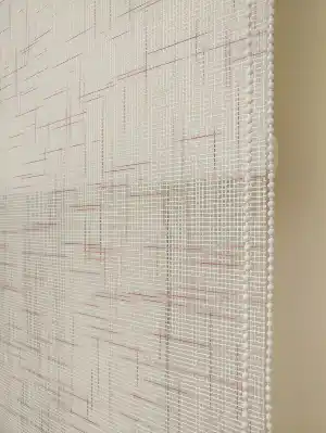 Keten Tül Stor Wicker - Çiftli Sistem Tül Stor Perde (wicker)- Gül Pembe