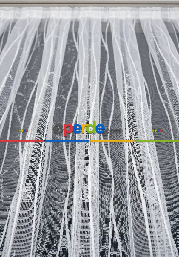 Taç Es S Modern Tasarım Taç Örme Tül Perde