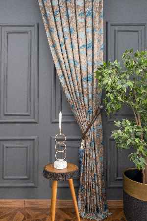 PatineDesenli Desenli Jakar Fon Perde 180 Cm