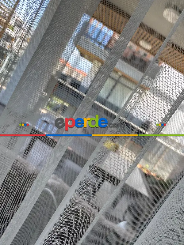 Kız ve Erkek Çocuk Odası Tül Perde - Ekru ( Beyaza Yakın ) Orjinal Ürün, Etek Kurşunlu