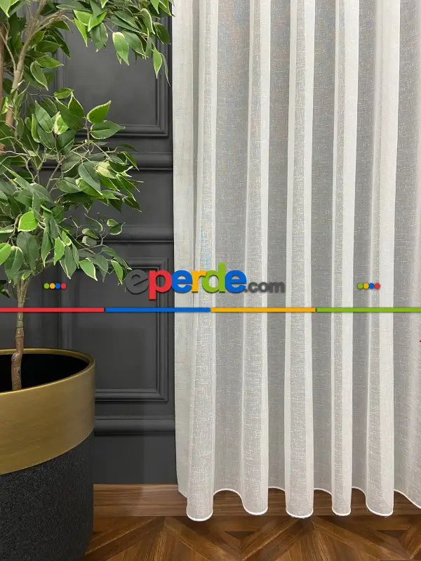 Natural Keten Tül Birinci Kalite İplikten Özel Üretilmiştir - Ütü İstemez