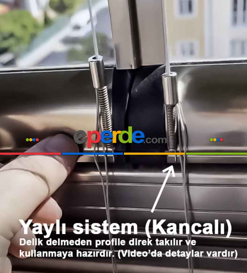 Plise Perde Cam Balkon Perdesi (15 Renk) 1. Kalite Matkapsız Montaj Yaylı Sistem