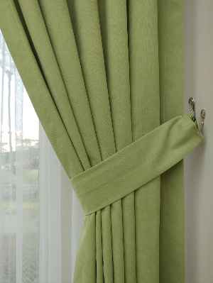 Yeşil Düz Fon Perde 180cm En- Açık Yeşil