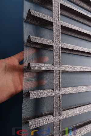 Gri 50mm Silüet Kumaş Jaluzi Perde