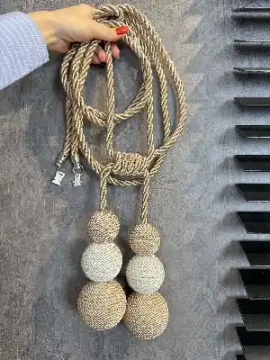 Bej Ekru Braçol Perde Bağı