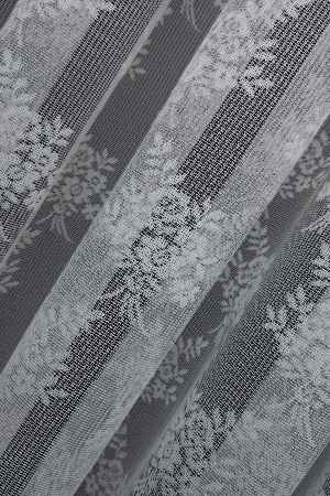 Fransız Dantel Tül - Çiçek Motifli - Ütü İstemez- Ekru