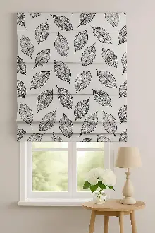 Genç Odası Yaprak Desenli Ütü İstemez Vintage Katlamalı Modern Mutfak Çocuk Odası Perdesi