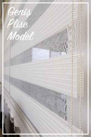 Plise Zebra Perde (1.kalite %100 Orijinal Ürün)- Beyaz-ekru