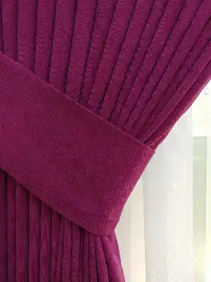 Yatak Odası - Mürdüm Düz Sade Fon Perde (  Dökümlü Fon )- Mürdüm Koyu