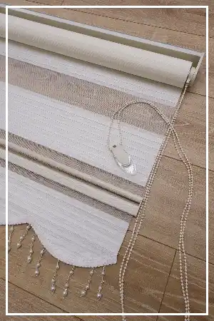 Plise Zebra Perde (1.kalite %100 Orijinal Ürün)- Beyaz-ekru