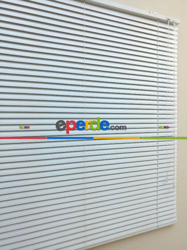Beyaz - Alüminyum Jaluzi Perde - 25mm Kalınlığında- Beyaz