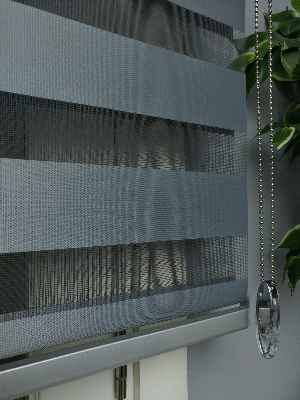 Salon - Perle Home Düz Zebra Perde Antrasit