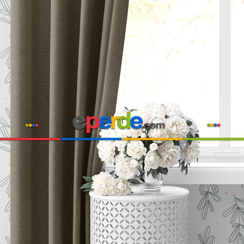 Blackout Karartma Tek Kanat Fon Perde Haki Yeşili