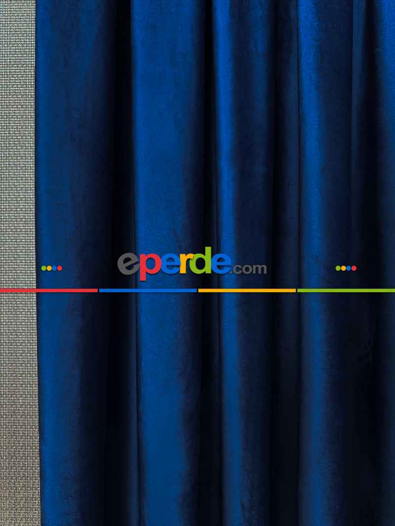 Koyu Lacivert İthal Kadife Fon Perde, Premium Kalite Serisi Kadife Fon Perde