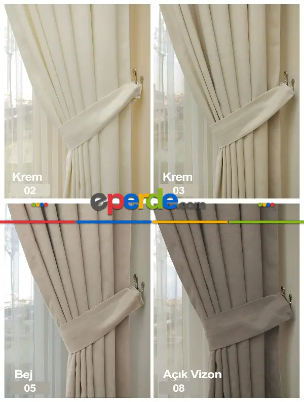 Düz Fon Perde 35 Renk Kadifemsi İpek Gibi Yumuşak Gramajı Yüksek Dökümlü- Çok Renkli