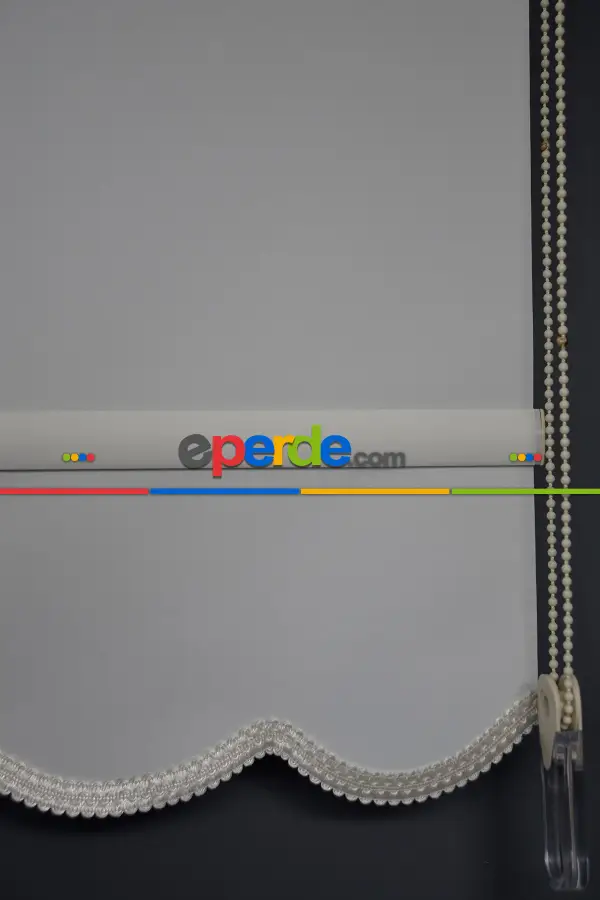 Salon Stor - Halim Perdesan Pl-02 Ekru Renk Polyester Thin Mat Stor Perde