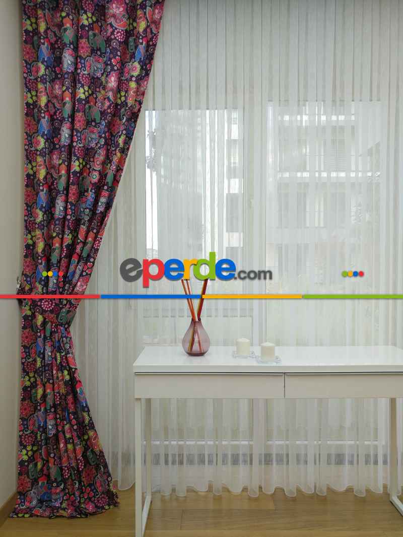 Mutfak Fon Perde- Lacivert