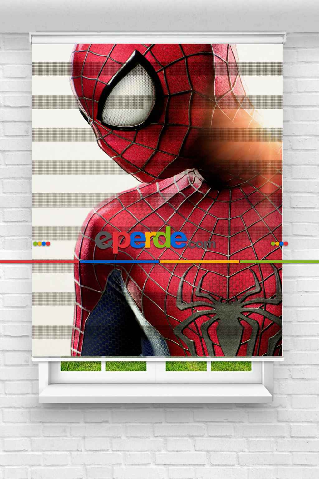Genç Odası - Örümcek Adam (spiderman) Baskılı Zebra Perde
