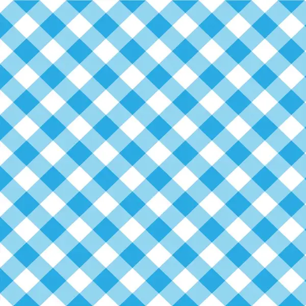 Mavi Ekoseli Mutfak Perdesi Kanat Fon Perde Desenli- Mavi