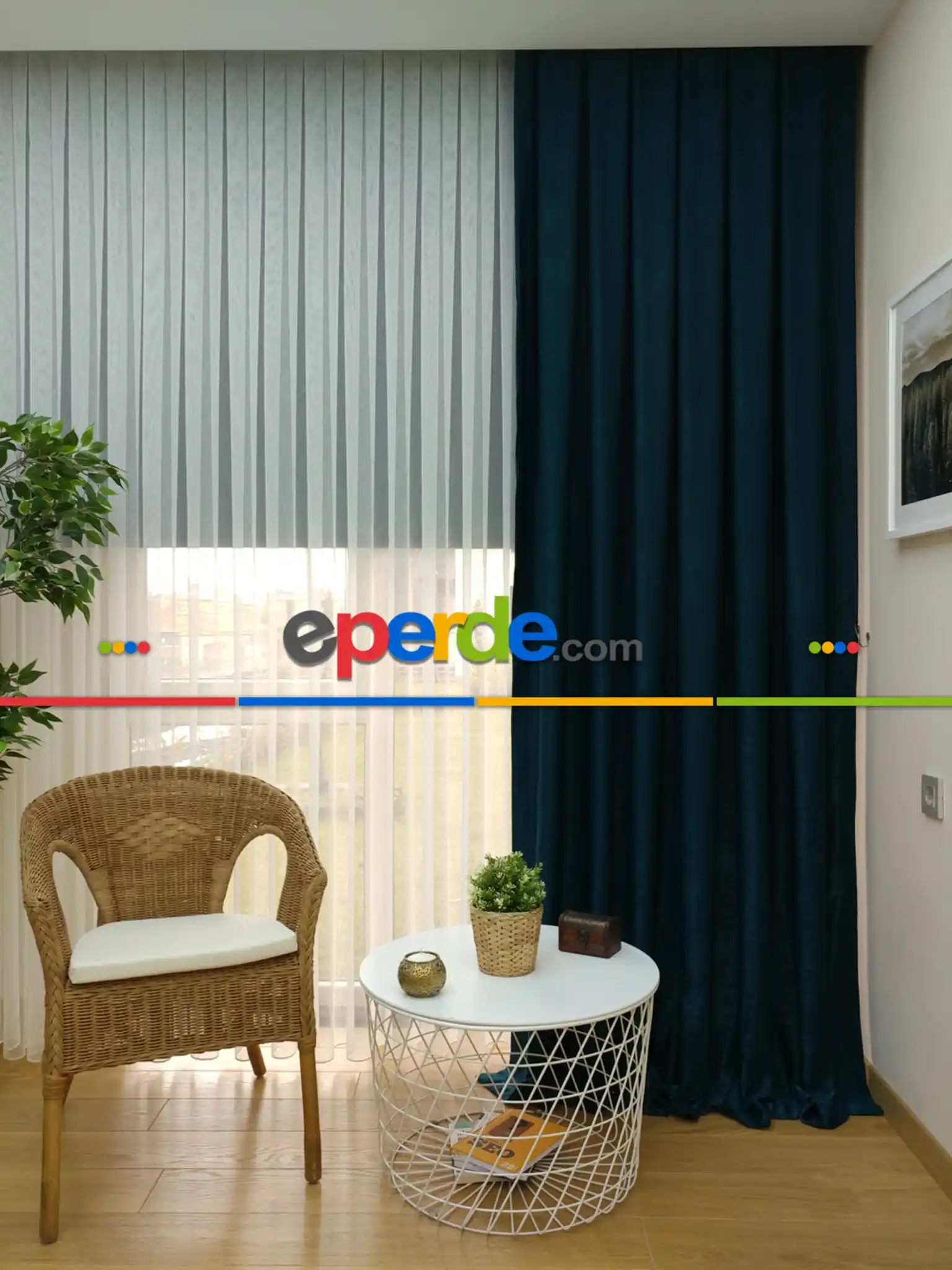 Soft Fon Perde- Yeşil Koyu Yeşil