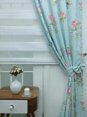 Fon Perde Mint Yeşili En 140 Cm (papyon Opsiyonel)- Yeşil-pembe-mint