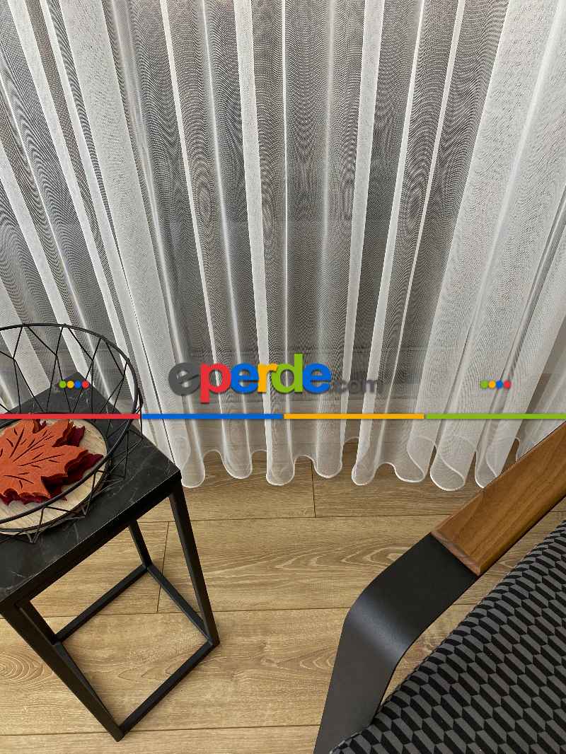 Mutfak - Düz Tül Dönergücü Petek Doku - Ekru ( Beyaza Yakın ) Orjinal Ürün, Etek Kurşunlu