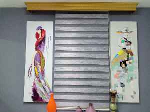 Salon Zebra - Bambu Zebra 2021 Sezonu Gri Kırçıllı A Kalite Bambu Zebra Perde- Gri-Füme-Antrasit