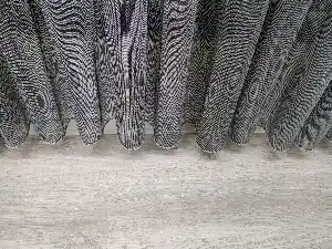 Mutfak - Dökümlü Gri Tül Perde - Gri- Gri-Füme-Antrasit