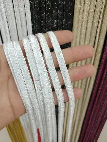 Beyaz Rengi İp Perde İpek Koza Serisi- Beyaz-gümüş