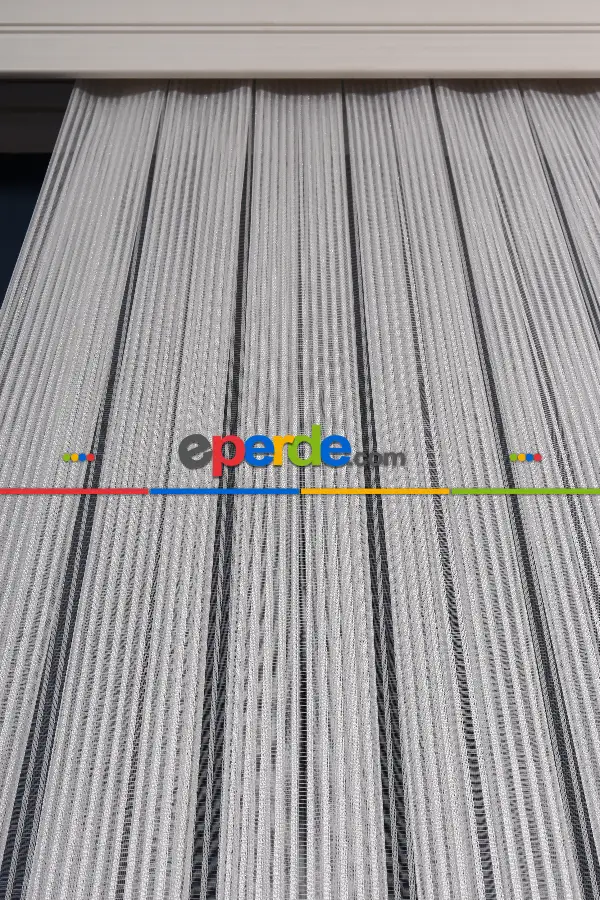 Simli Zincir Ip Düz Tül Perde Ütü Istemez