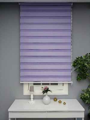 Genç Odası - Perle Home Düz Zebra Perde Mor