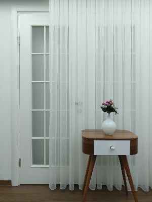 Mutfak Tül Perde - Mutfak Perdesi- Ekru