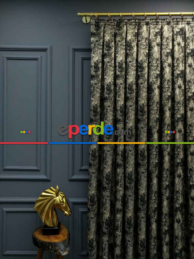 PatineDesenli Modern Desenli Jakarlı Salon Fon Perdesi 2021 Seriemodern Desenli Jakarlı Salon Fon Perdesi 2021 Series Özel Renkler- Siyah-bej-gri Açık-gri Koyu