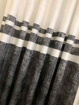 Gri Krem - Patine Desenli 1. Sınıf Jakarlı Pano Fon Perde